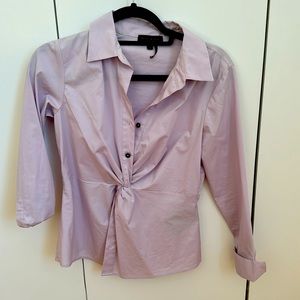 Donna Karan twisted purple blouse